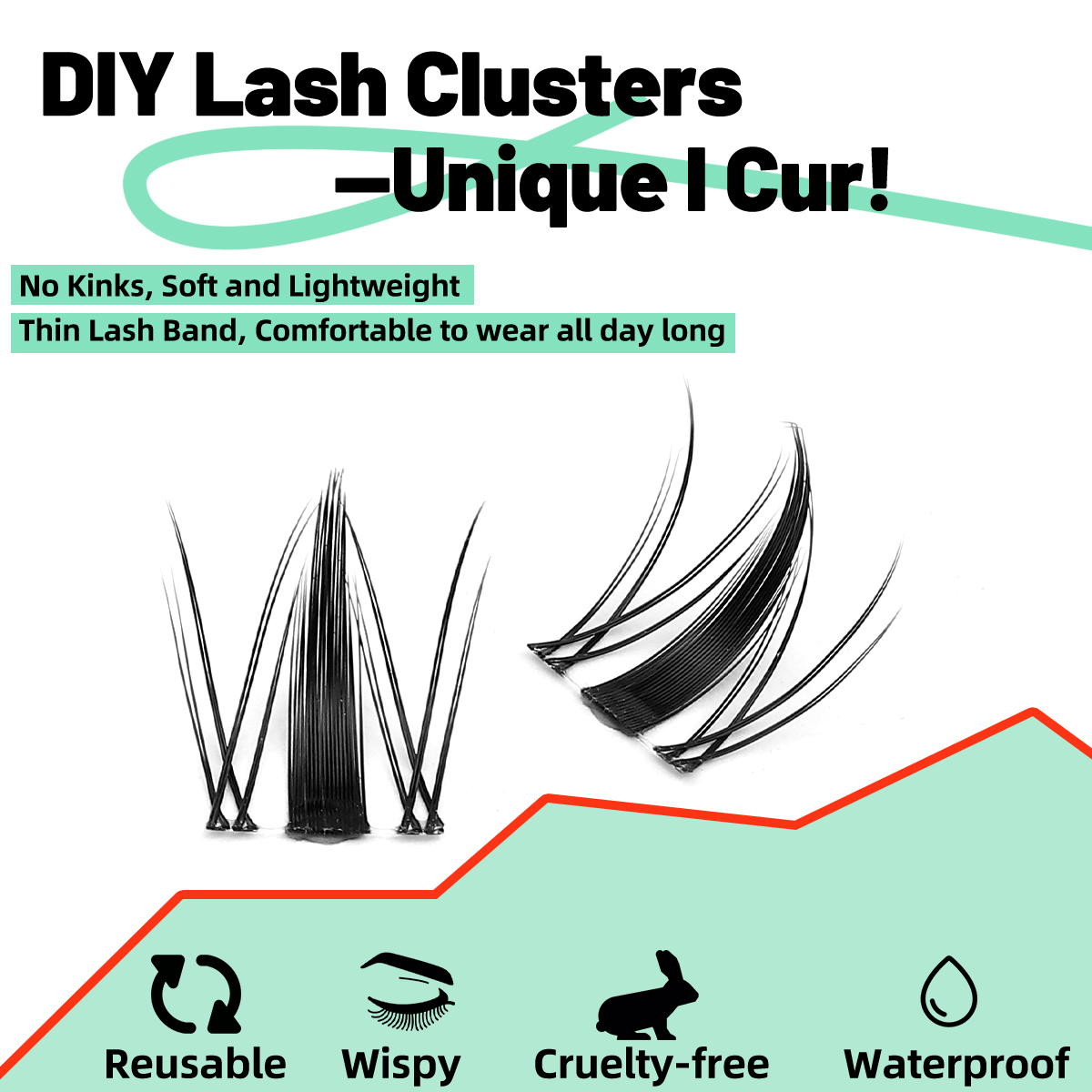 Wispy Lash Clusters DIY Lash E - огляд і ціна Eyelash Extension Wet Look