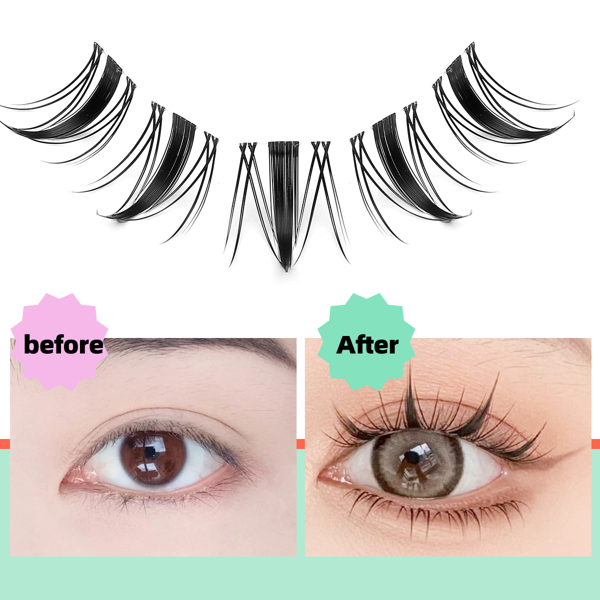 Wispy Lash Clusters DIY Lash E - огляд і ціна Eyelash Extension Wet Look
