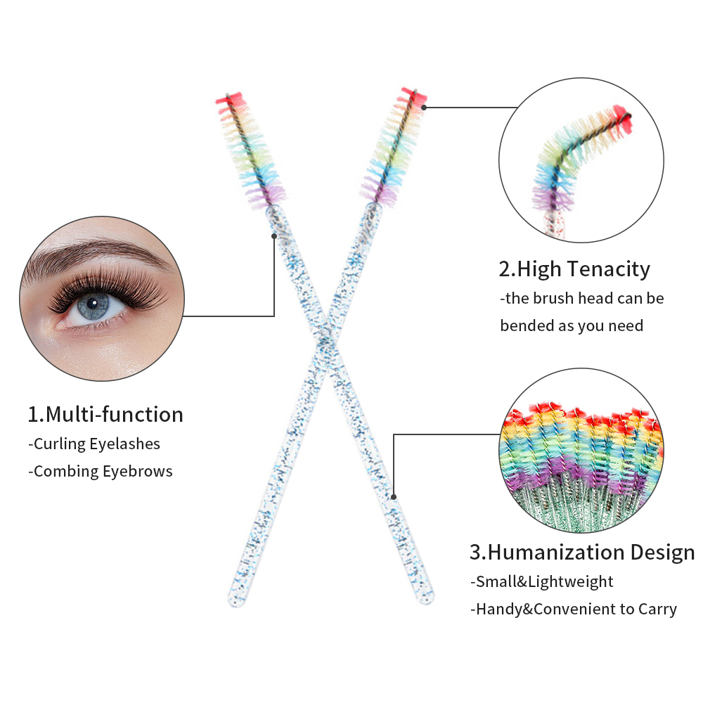 50PCS Rainbow Crystal Eyelash  - огляд і ціна Eyelash Extension London