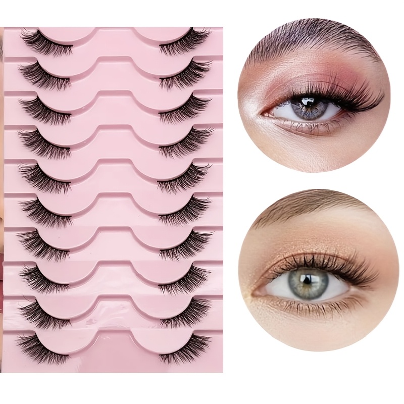 10 Pairs Natural Fluffy Half L - огляд і ціна Eyelash Extension Cat Eye